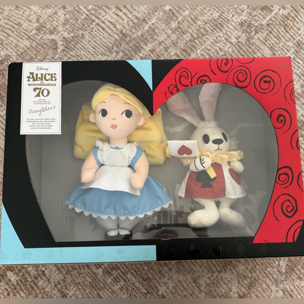 Alice in Wonderland 70th anniversary Mary Blair plush- Alice and White Rabbit